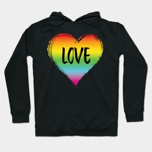 LGBT Love Heart Rainbow Hoodie